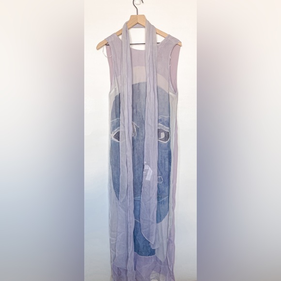 Zara Lilac Viscose Flowing Printed Midi Dress 8077/041/290/014 - Picture 3 of 10